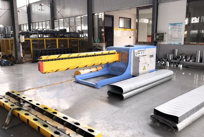 Oval Duct Making Spiral Duct Metal Sheet Ovalizer Flat Round Duct Forming Machine